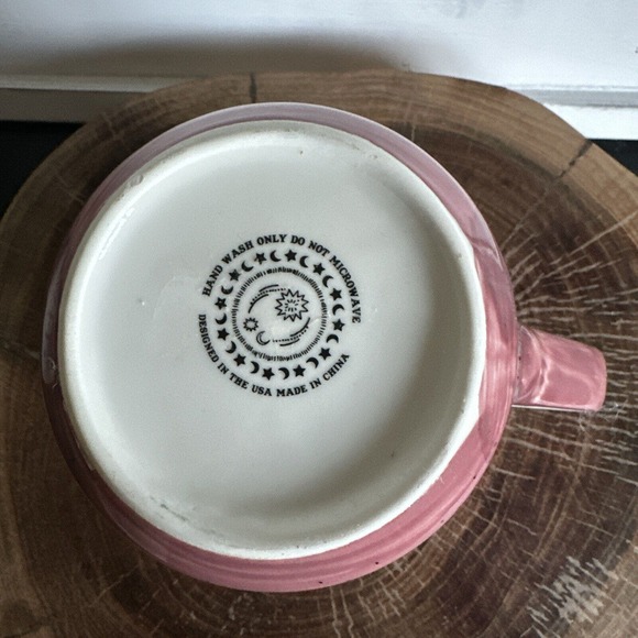 STAY WILD MOON CHILD Speckled Hamsa Oversized Coffee Tea Mug Cup Metallic Gold - Picture 5 of 8